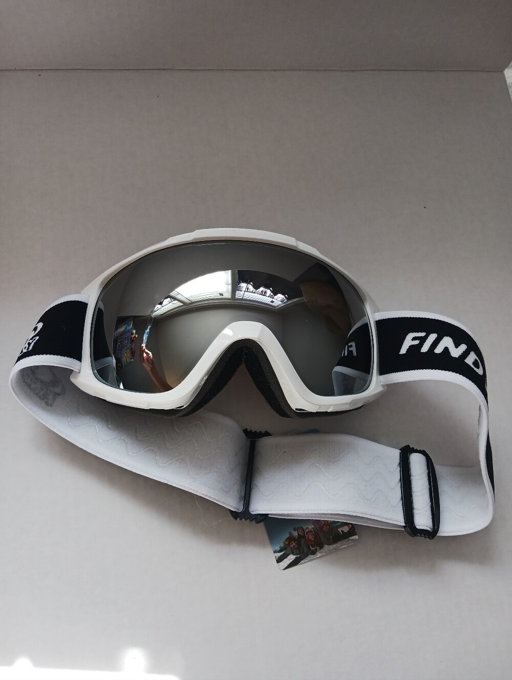 Findway Ski Snowboard Goggles Mirror Lens White Frame Anti-Fog UV Protection New